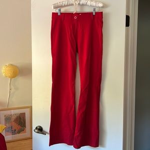 Betabrand red stretch bootcut pants